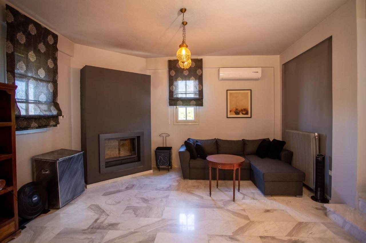 Τraditional Fully Detached Villa On A Luxurious Hillock Of Thessaloniki With Its Own Garden Also For Family & Wedding Gatherings For 10 To 25 People Only 15 Minutes From Airport Dış mekan fotoğraf